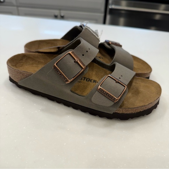 Birkenstock Arizona Women’s Sandals Slides Double Buckle Taupe Sz US 5-5.5 EU 36 - Picture 9 of 10